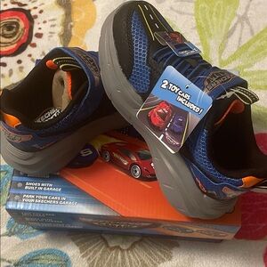 Skechers Kids' Blue and Black Sneakers with Toy Cars